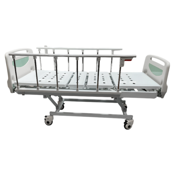 Cama Hospitalaria Eléctrica 4 movimientos con barandas en aluminio