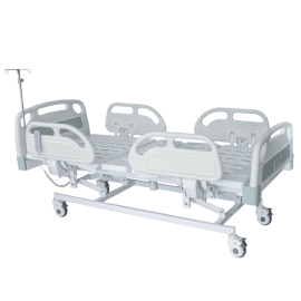 Cama Hospitalaria Eléctrica 4 movimientos con barandillas en ABS